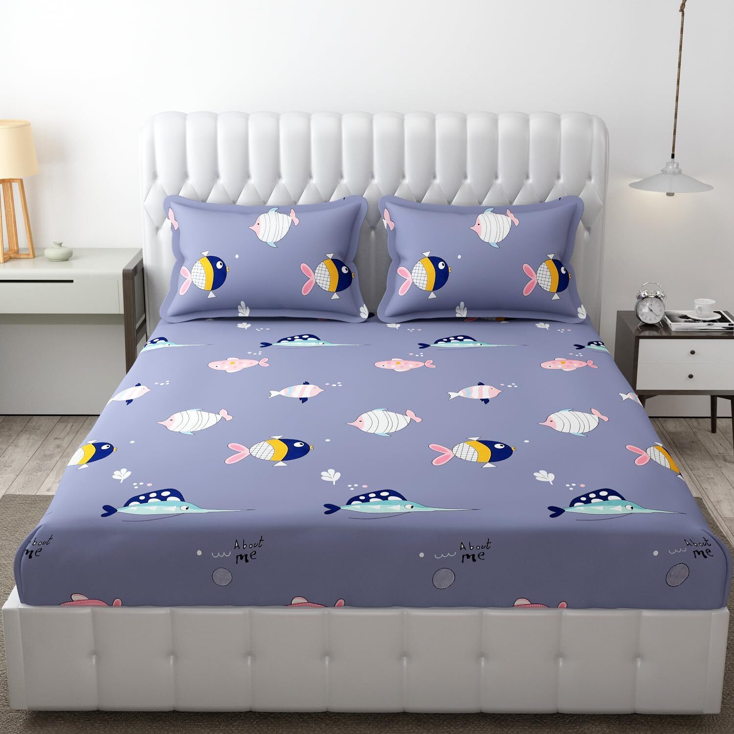 blenzza deco 180 TC Polycotton Double Printed Flat Bedsheet-picture-37