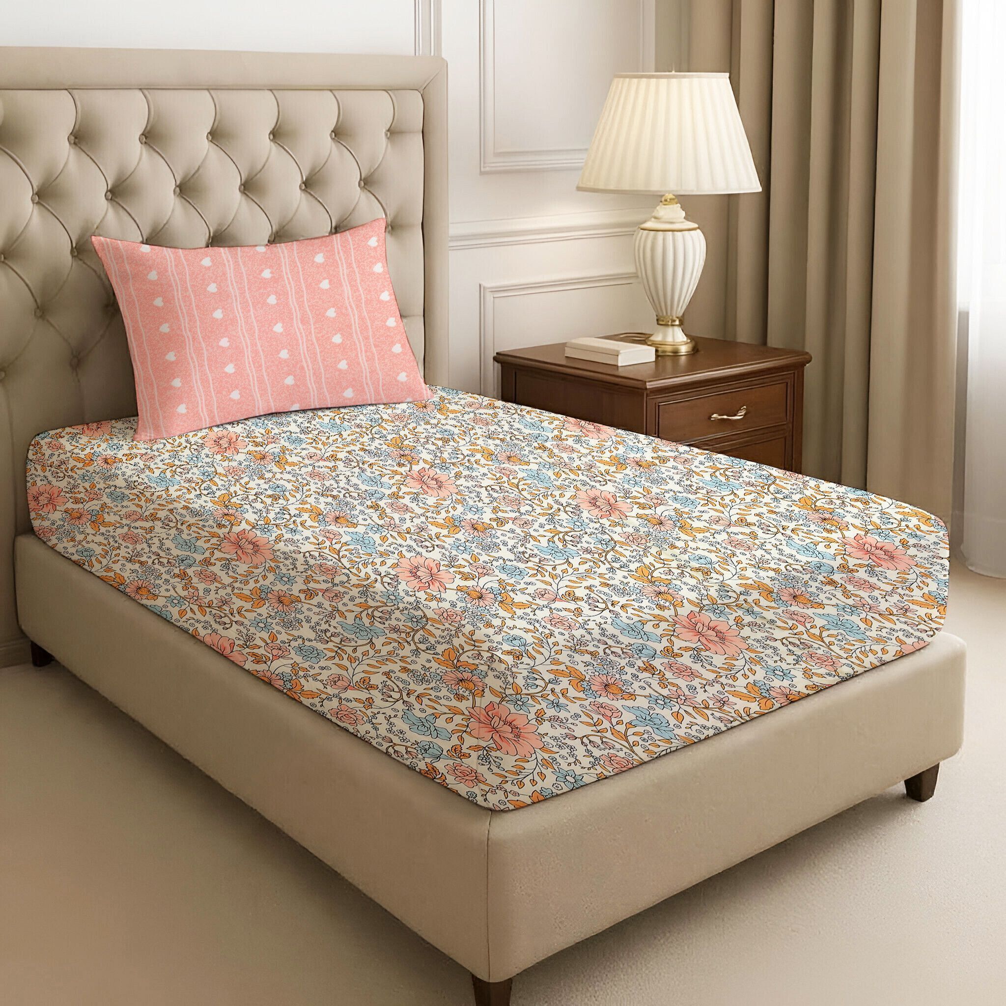 Polyester Single Flat 144 TC Glow in the Dark Bedsheet