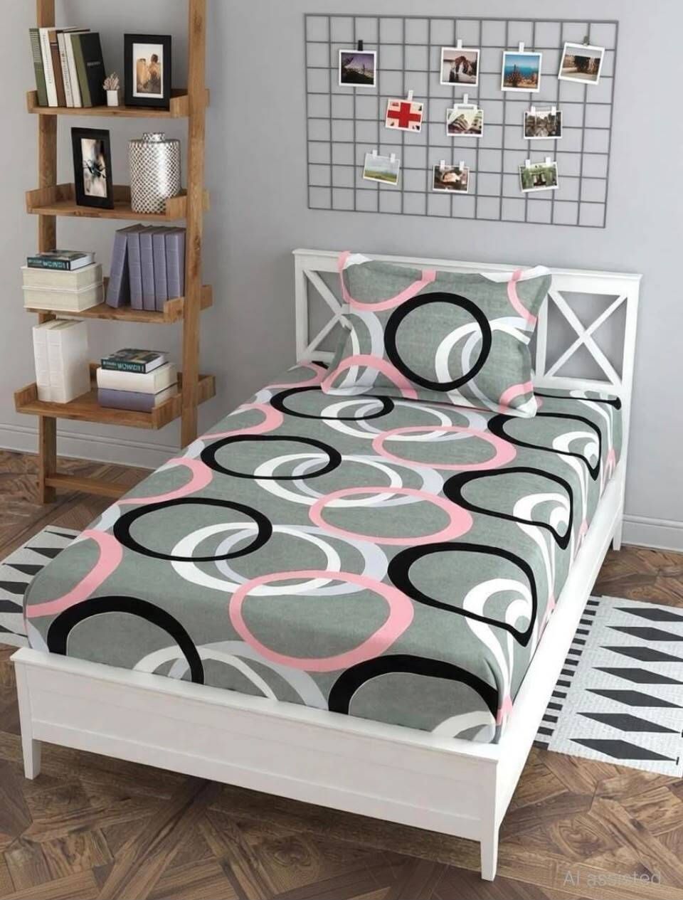 Polycotton Single Flat 240 TC Floral 1 Summer Bedsheet-image-19