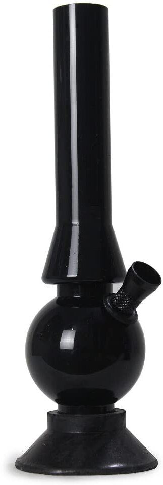 8 Inch Black Water Pipe Acrylic Smoking Beer Bong Funnel-image-8