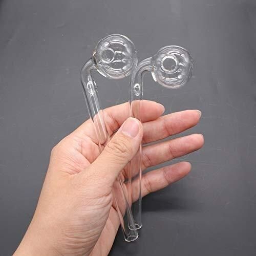 5 Inch Valentines Bend Clear Glass Smoking Beer Bong Funnel-image-19
