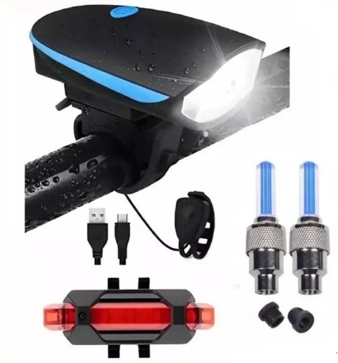 highrider Cycle Light Front with Horn, Rear/Tail Light with Tyre Valve Light (Pack of 4) Bell-picture-19