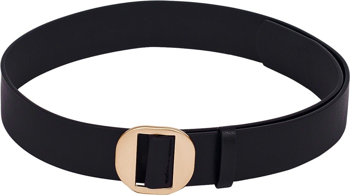 Women Casual Black Artificial Leather Belt-image-19
