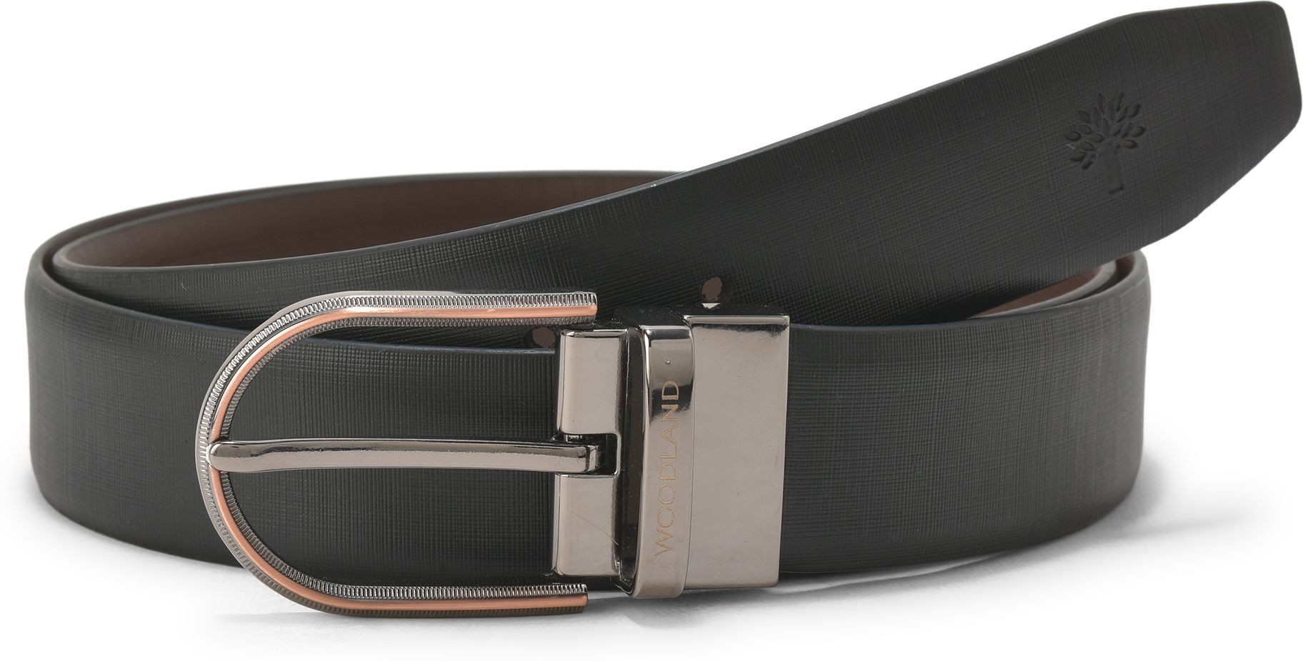 Men Formal Multicolor Genuine Leather Reversible Belt-image-5