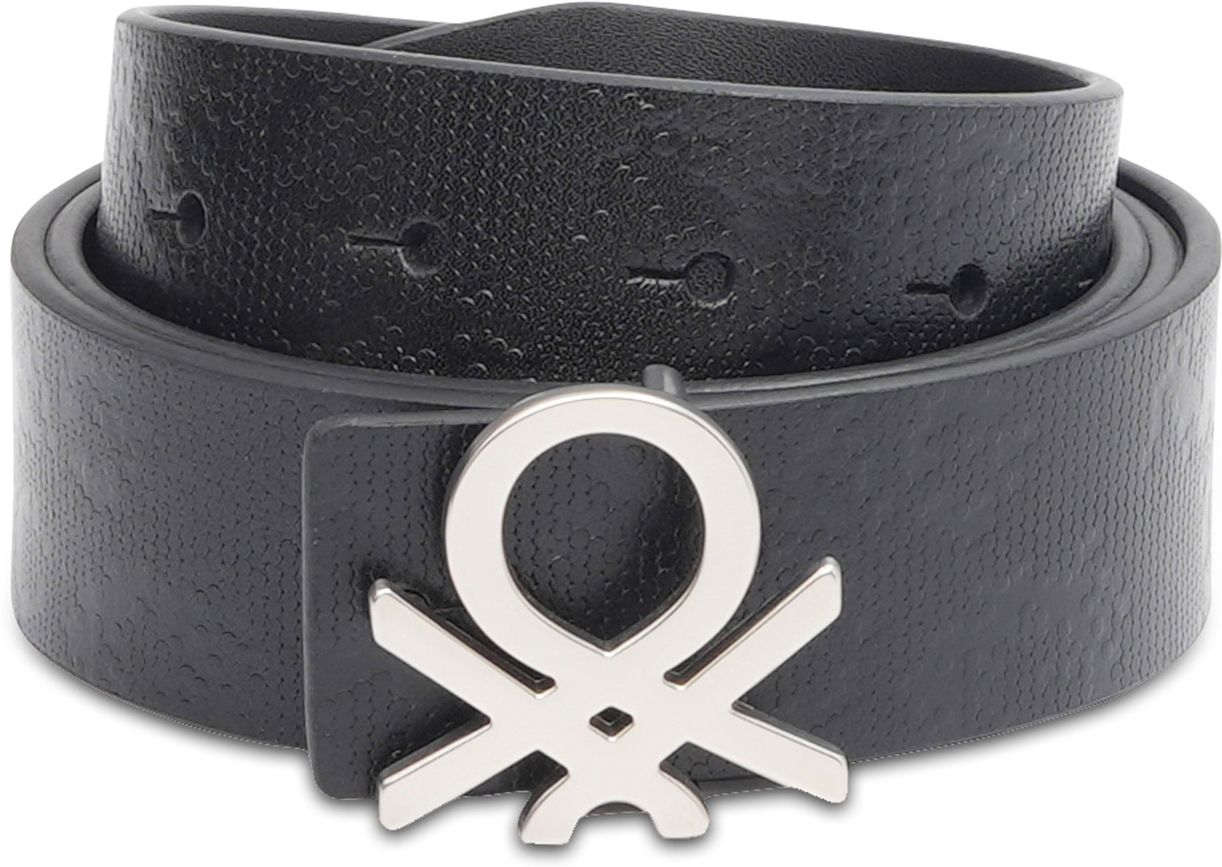 united colors of benetton Men Formal Black Genuine Leather Reversible Belt-picture-17