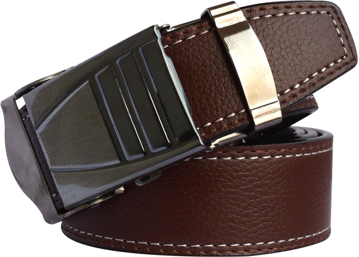 loopa Men Formal Brown Synthetic Belt-picture-11