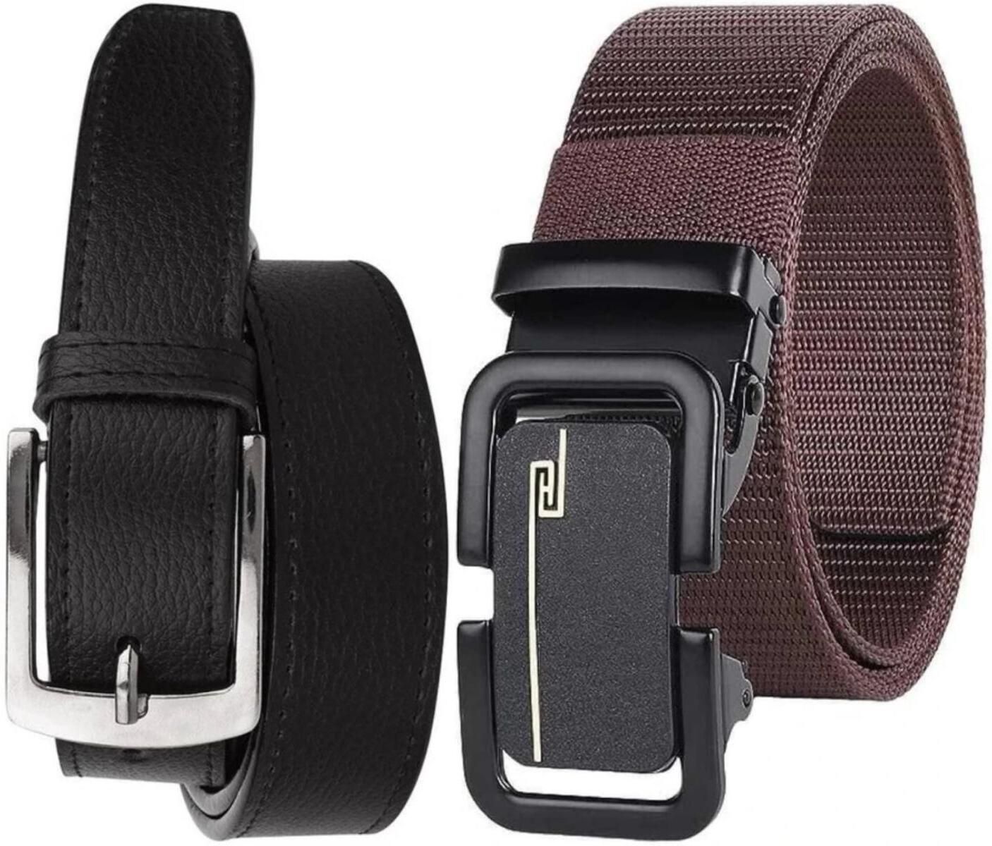 indo western Men Casual, Formal Black, Maroon Artificial Leather Belt-picture-41
