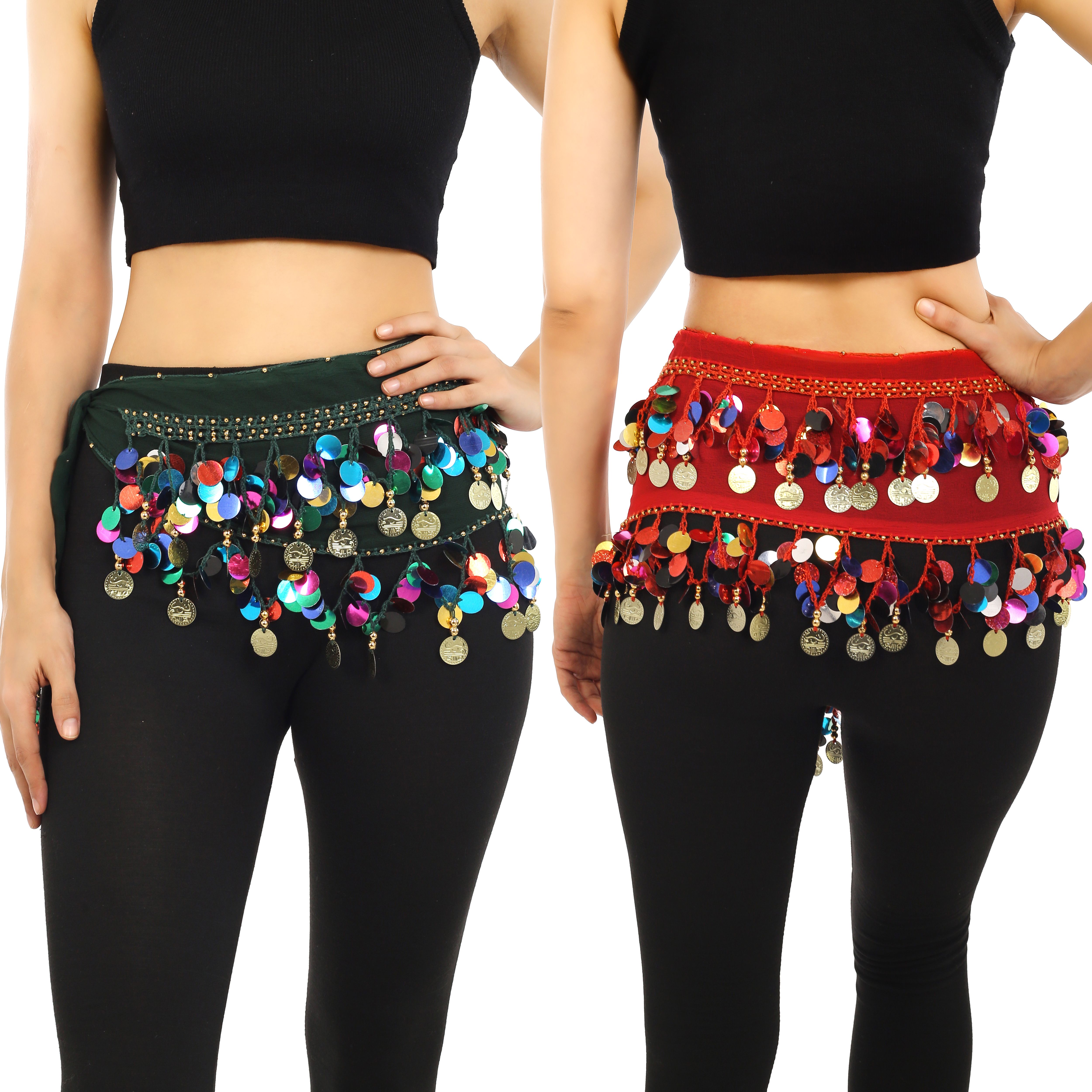 Women Casual Green, Red Fabric Belt-image-34