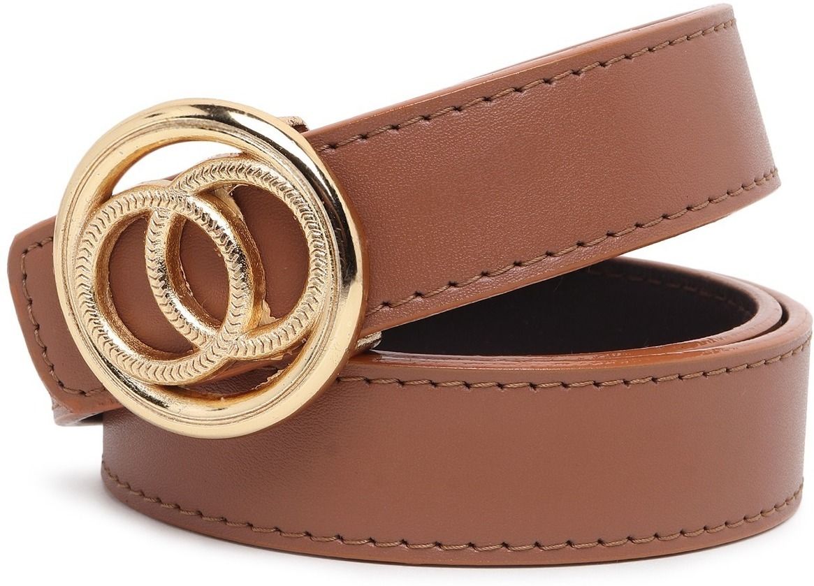 heneda Women Formal Tan Artificial Leather Belt-picture-16