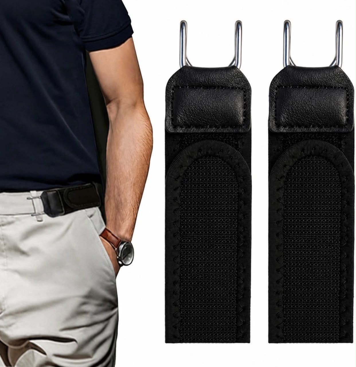 Men & Women Party, Evening, Casual, Formal Black Synthetic, Artificial Leather, Metal Belt-image-12