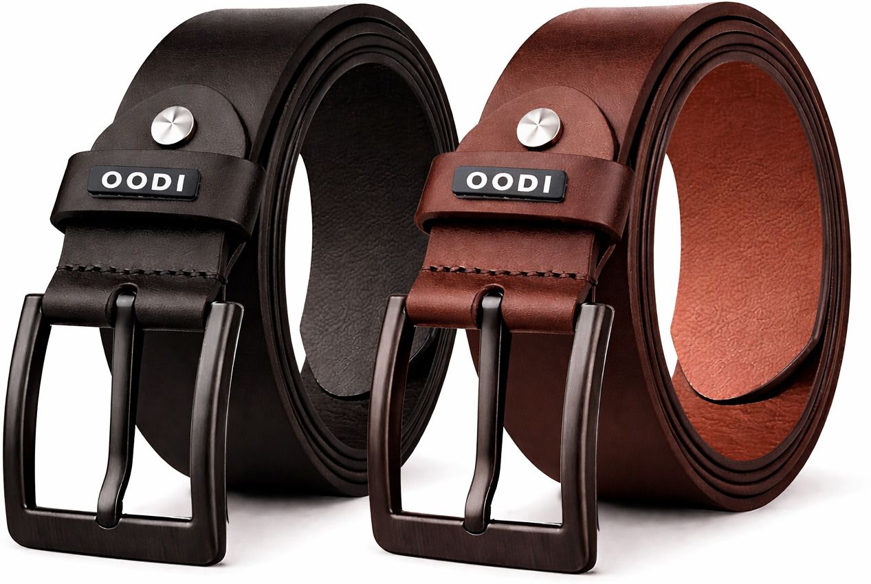oodi Men Formal, Casual Black, Brown Genuine Leather Belt-picture-23