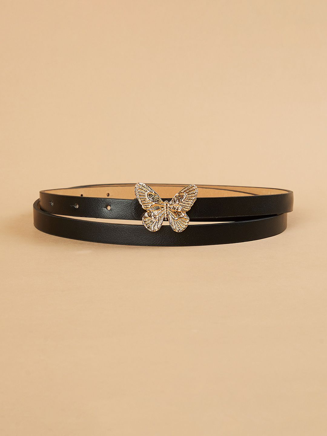 ginger by lifestyle Women Casual Black Genuine Leather Belt-picture-13