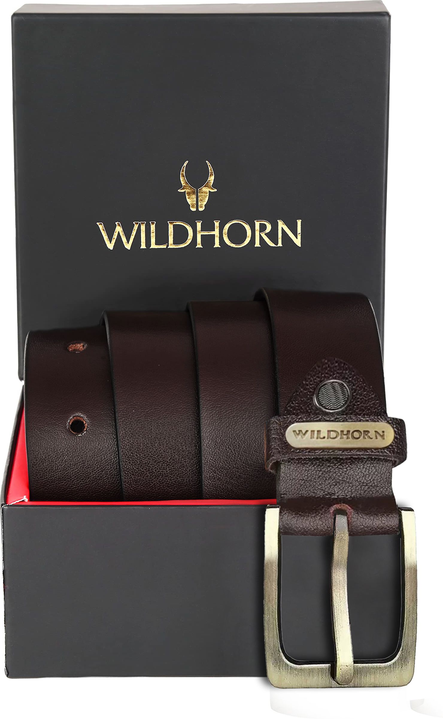 Men Casual Brown Genuine Leather Belt-image-41