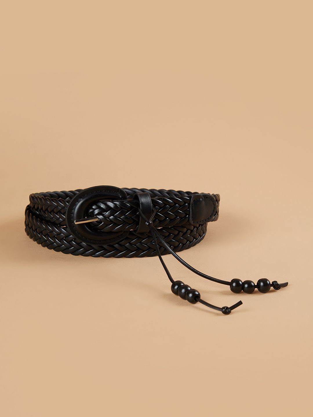 ginger by lifestyle Women Black Genuine Leather Belt-picture-11