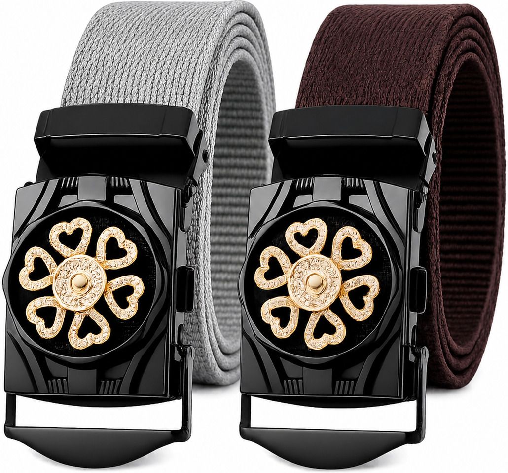 casaditta Men Casual Grey, Brown Nylon Belt-picture-32