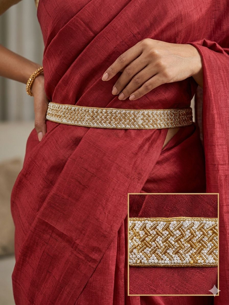 purala Women Evening, Party, Casual Gold Fabric Belt-picture-38