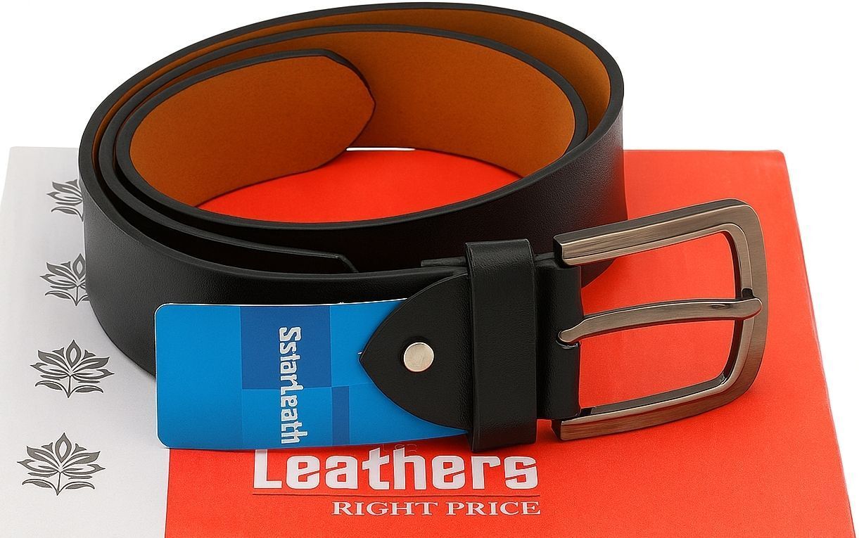 shreeleather Men Black Genuine Leather Belt-picture-29