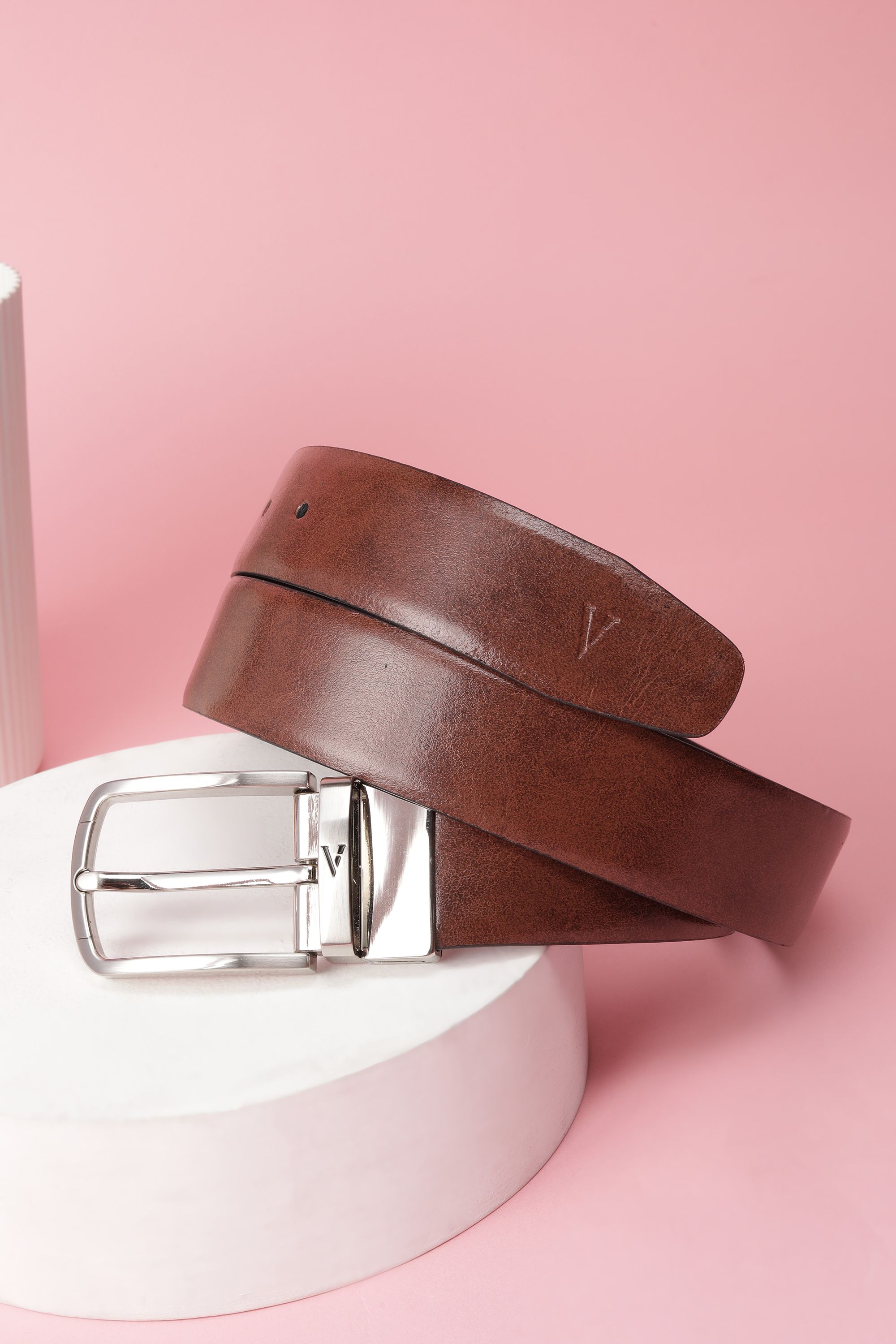 van heusen Men Brown Genuine Leather Belt-picture-13