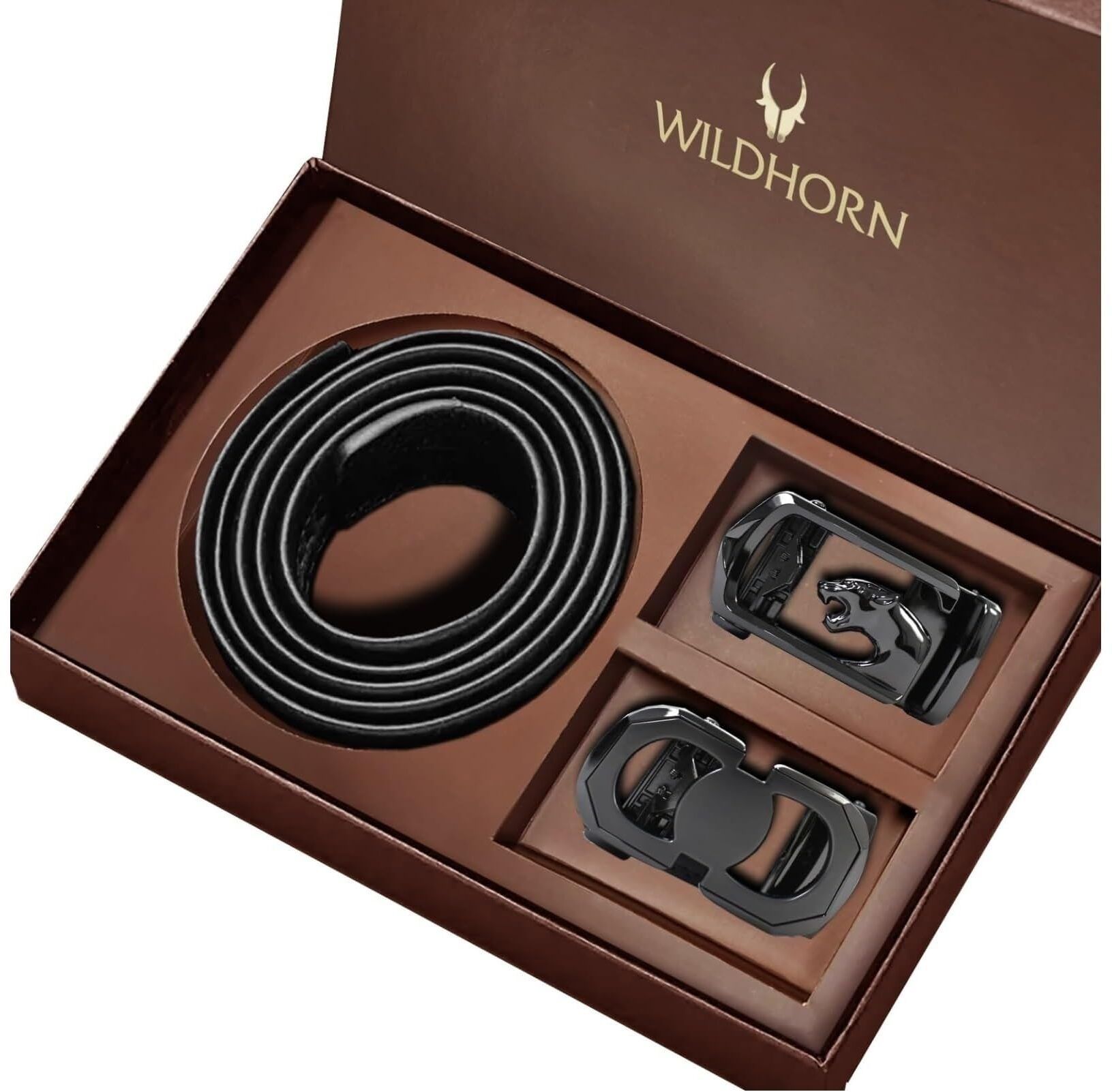 wildhorn Men Casual Black Genuine Leather Belt-picture-10