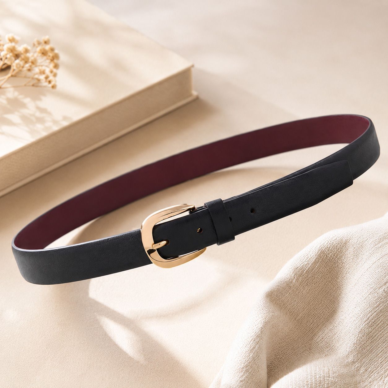 leatherman Men & Women Formal, Casual, Evening Black, Maroon Genuine Leather Reversible Belt-picture-4