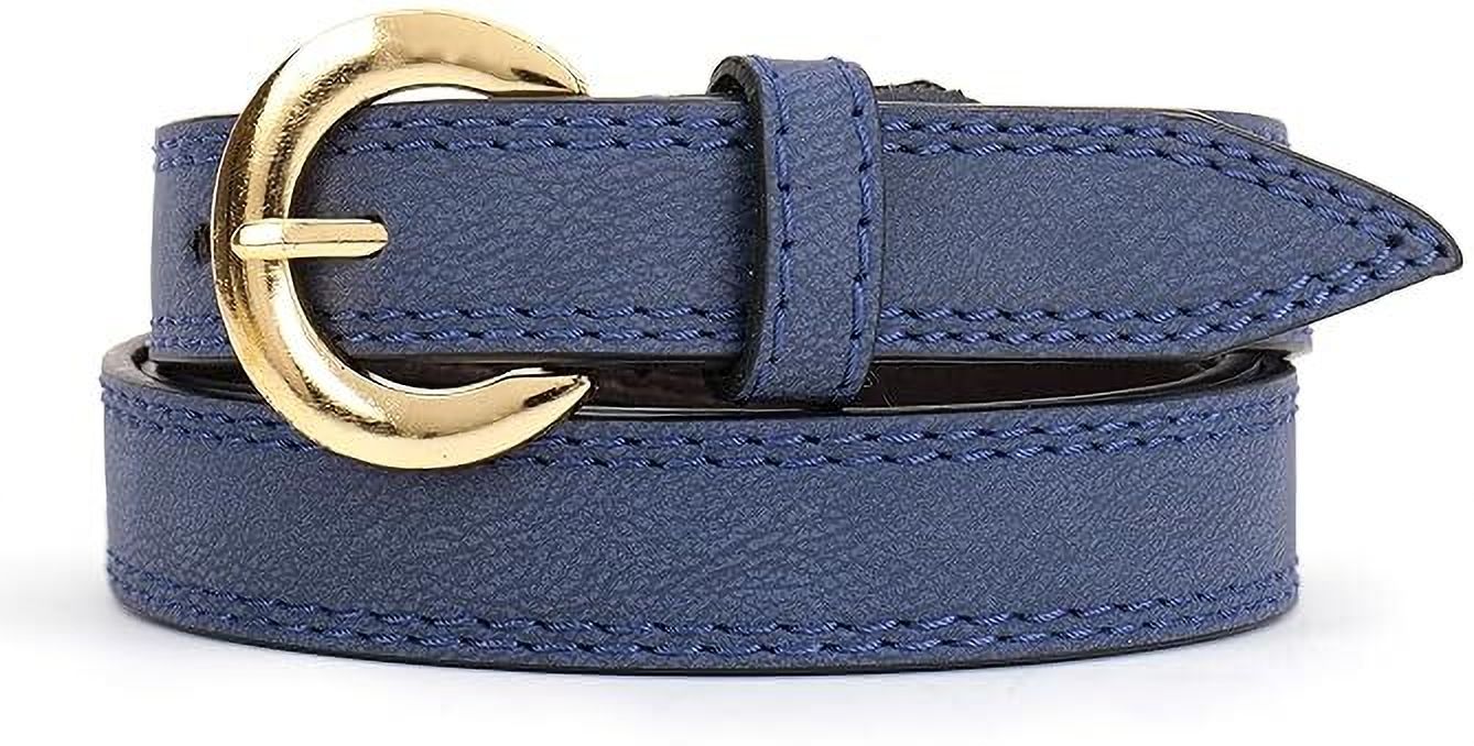Women Casual Blue Artificial Leather Belt-image-46