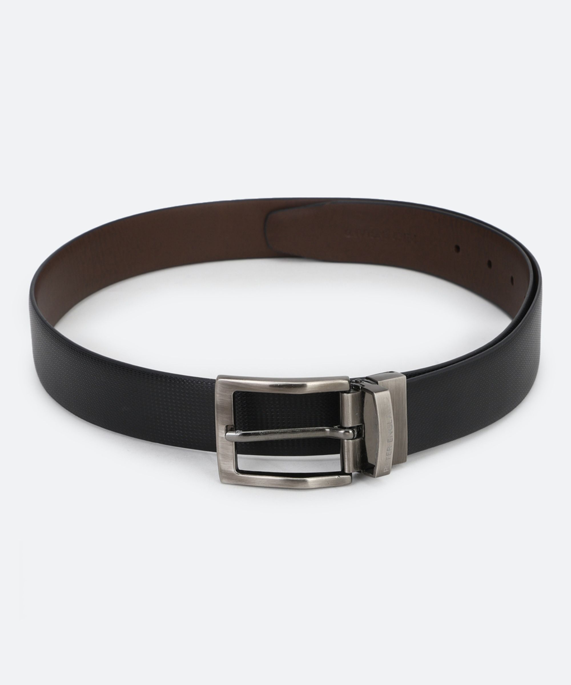 Men Formal Brown Artificial Leather Belt-image-4