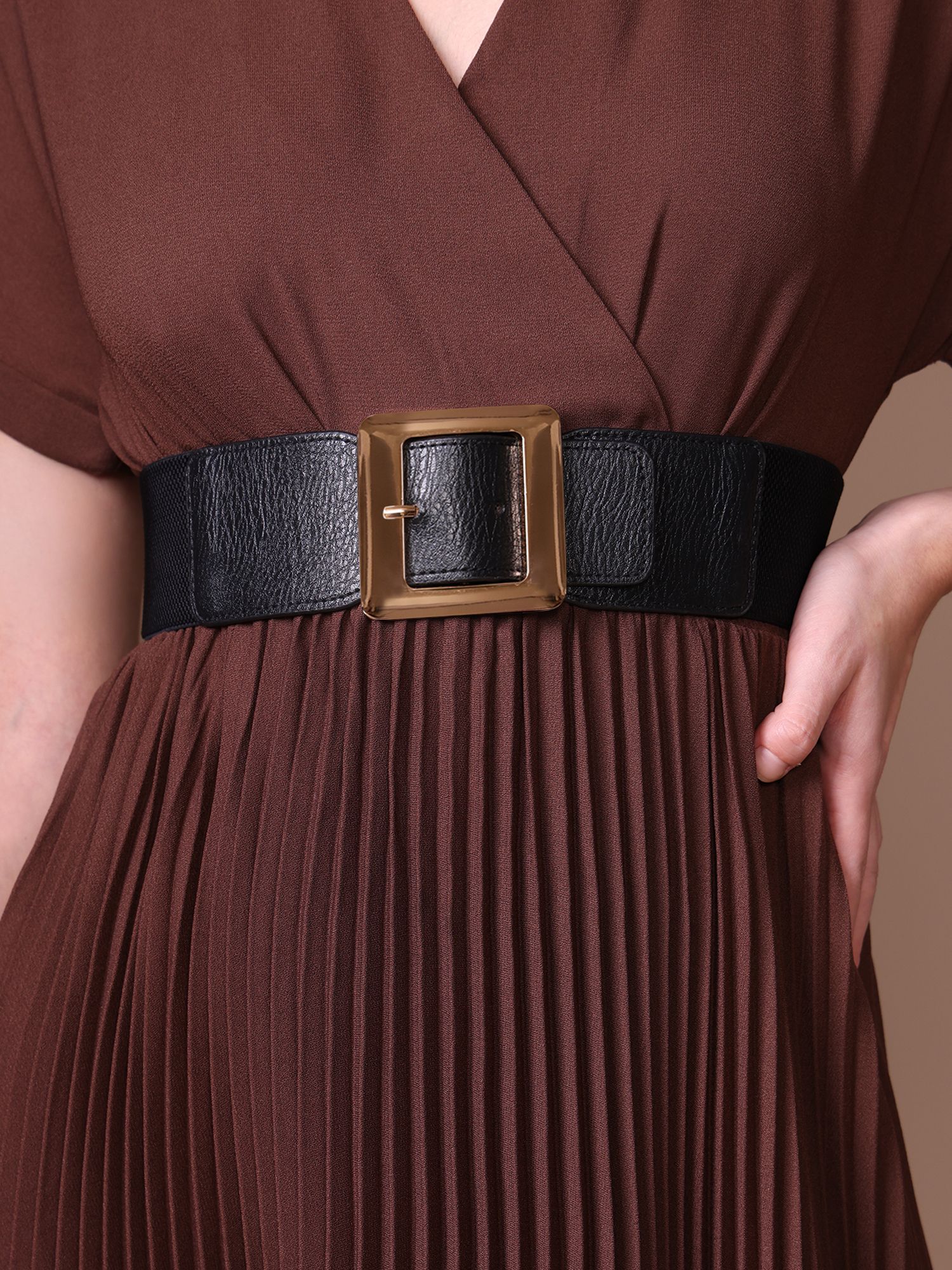 kazo Women Casual Black Synthetic Belt-picture-13