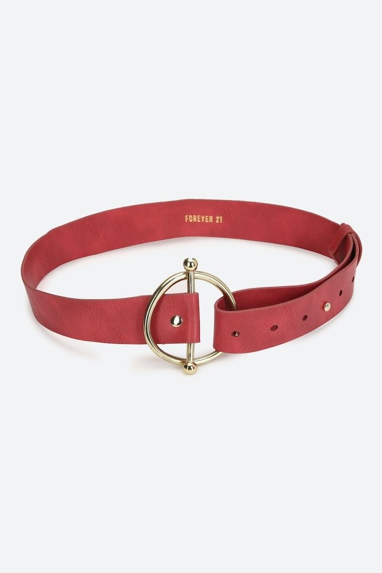 Women Red Artificial Leather Belt-image-27