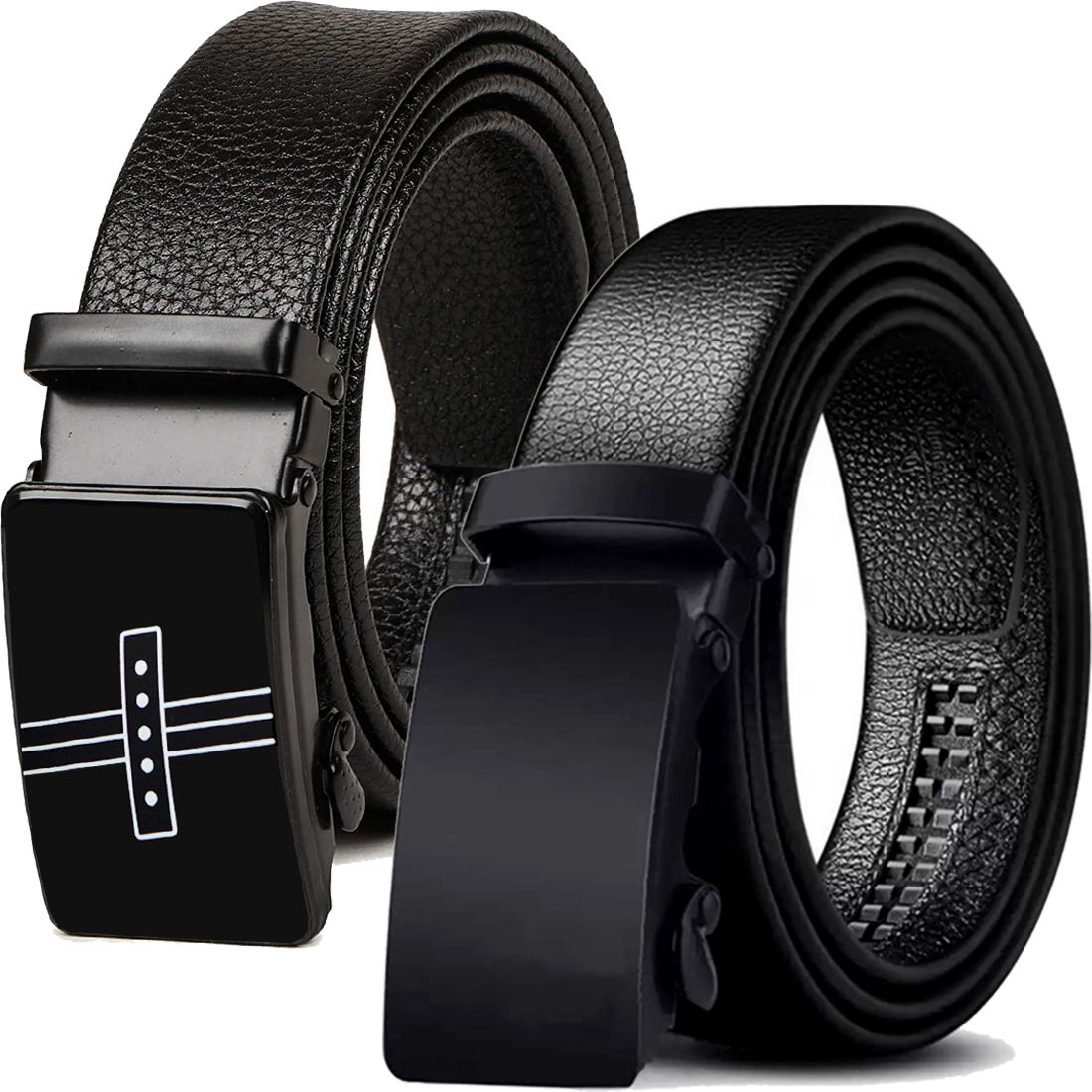 Men Casual Black Synthetic Belt