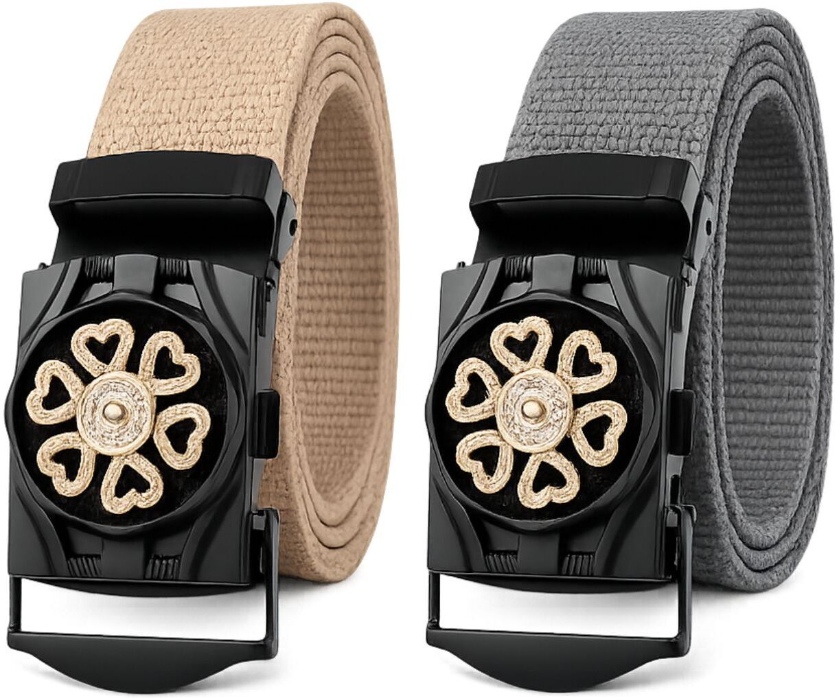 vildth Men Casual Beige, Grey Nylon Belt-picture-25