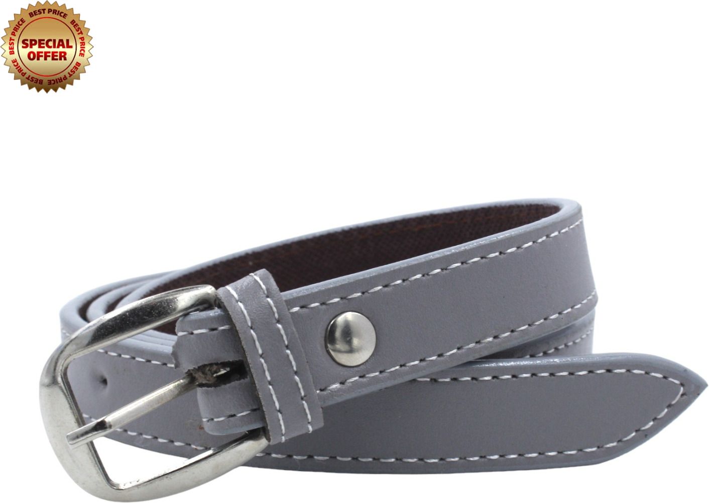 Women Casual Grey Synthetic Belt-image-45