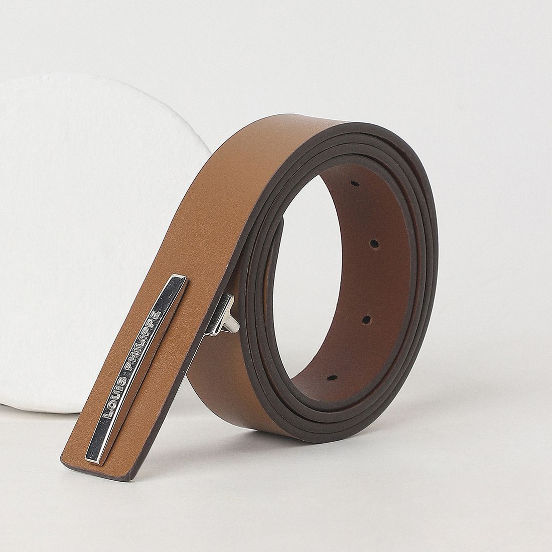 louis philippe Men Formal Brown Genuine Leather Belt-picture-19