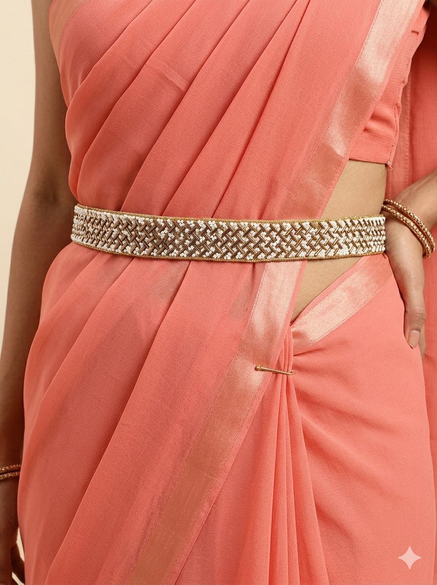 purala Women Evening, Party, Casual Gold Fabric Belt-picture-45