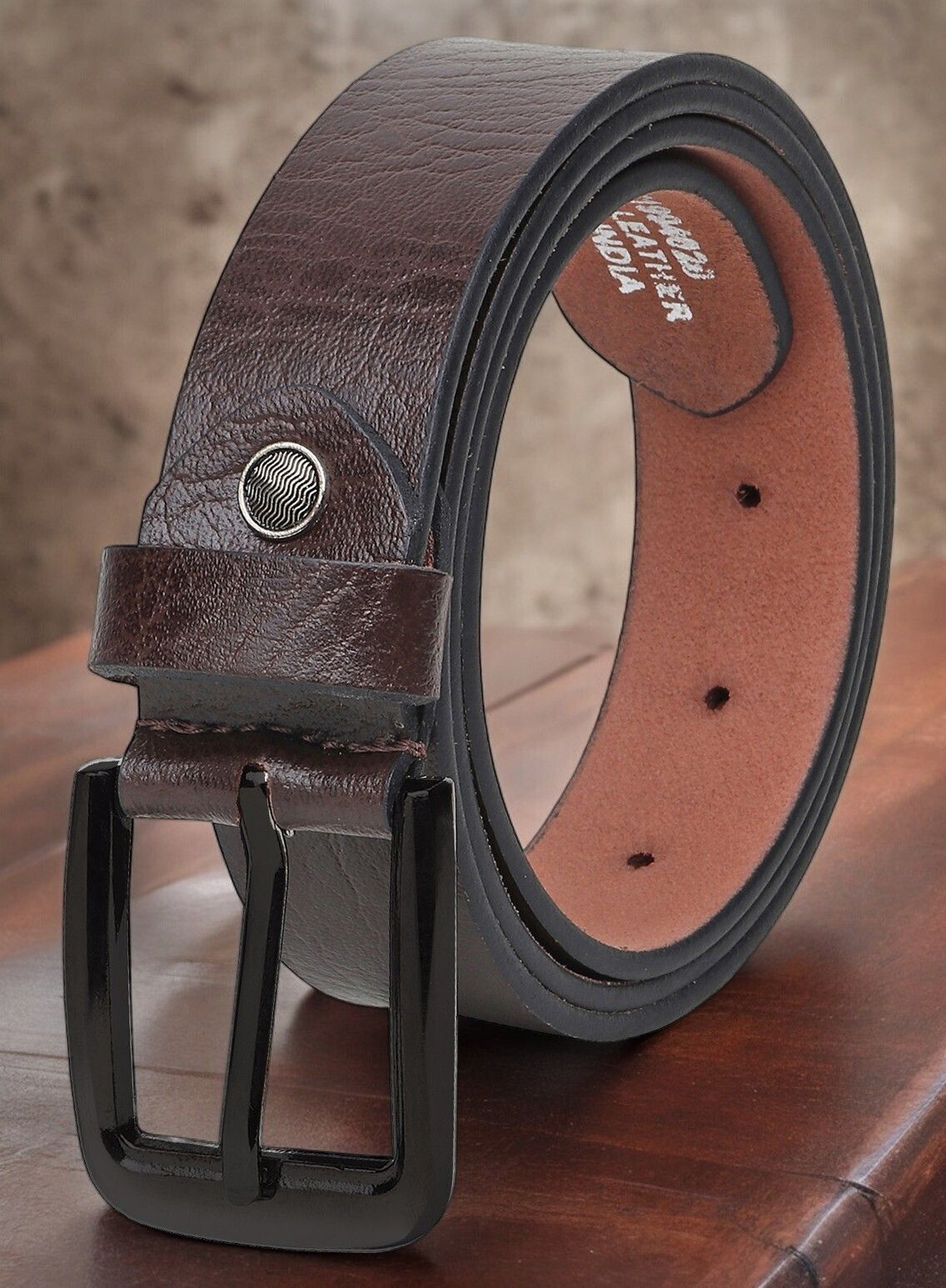 killer Men Formal Brown Texas Leatherite Belt-picture-11
