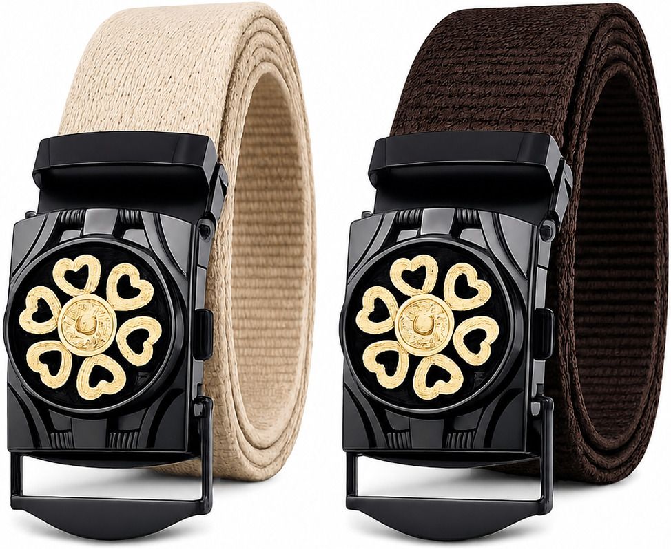casaditta Men Casual Beige, Brown Nylon Belt-picture-15