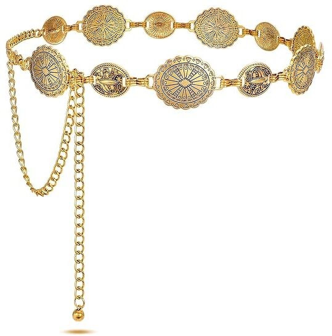 Women Casual Gold Metal Belt-image-40