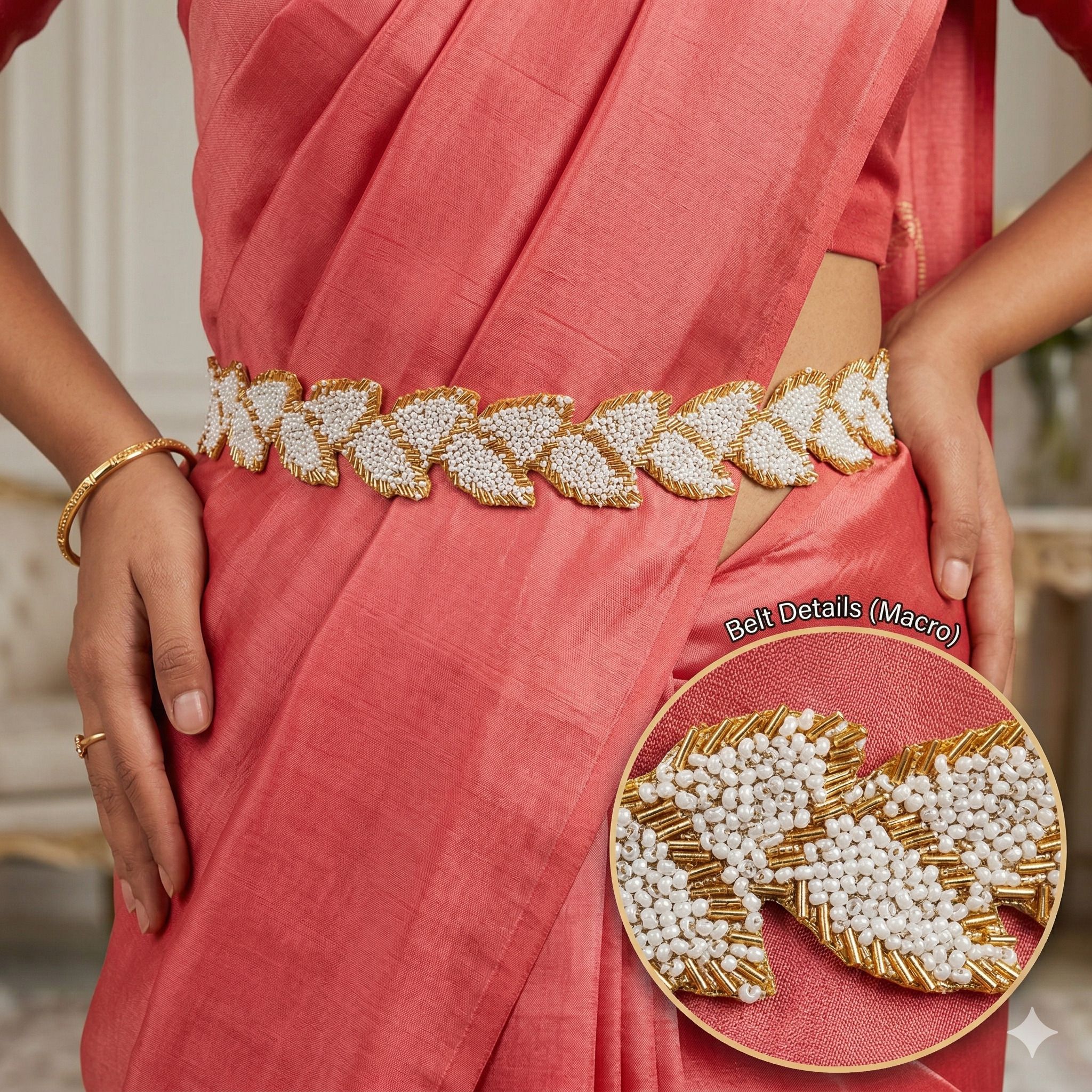 purala Women Evening, Party, Casual Gold Fabric Belt-picture-39
