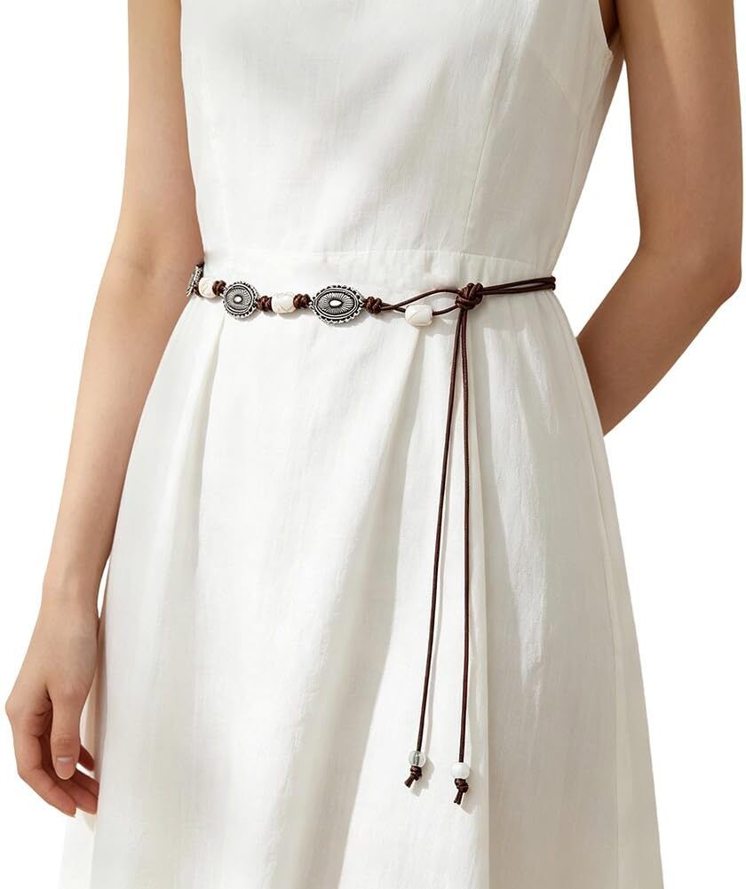 palay Women Casual Brown Fabric Belt-picture-23