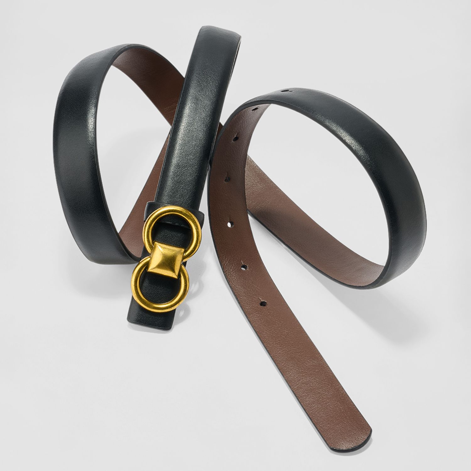 Women Black Fabric Belt-image-16