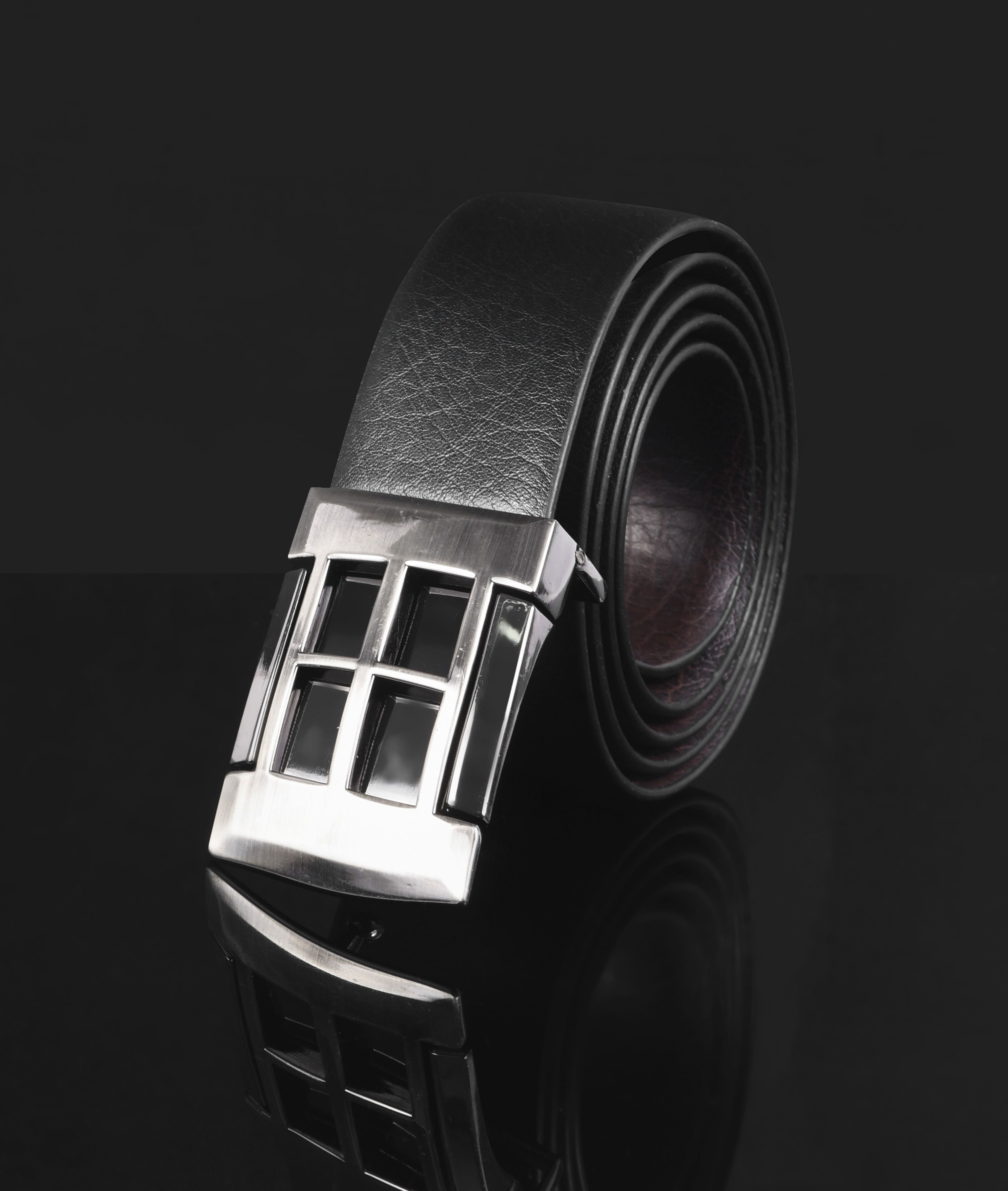 oleo Men Casual Black, Brown Artificial Leather Reversible Belt-picture-14