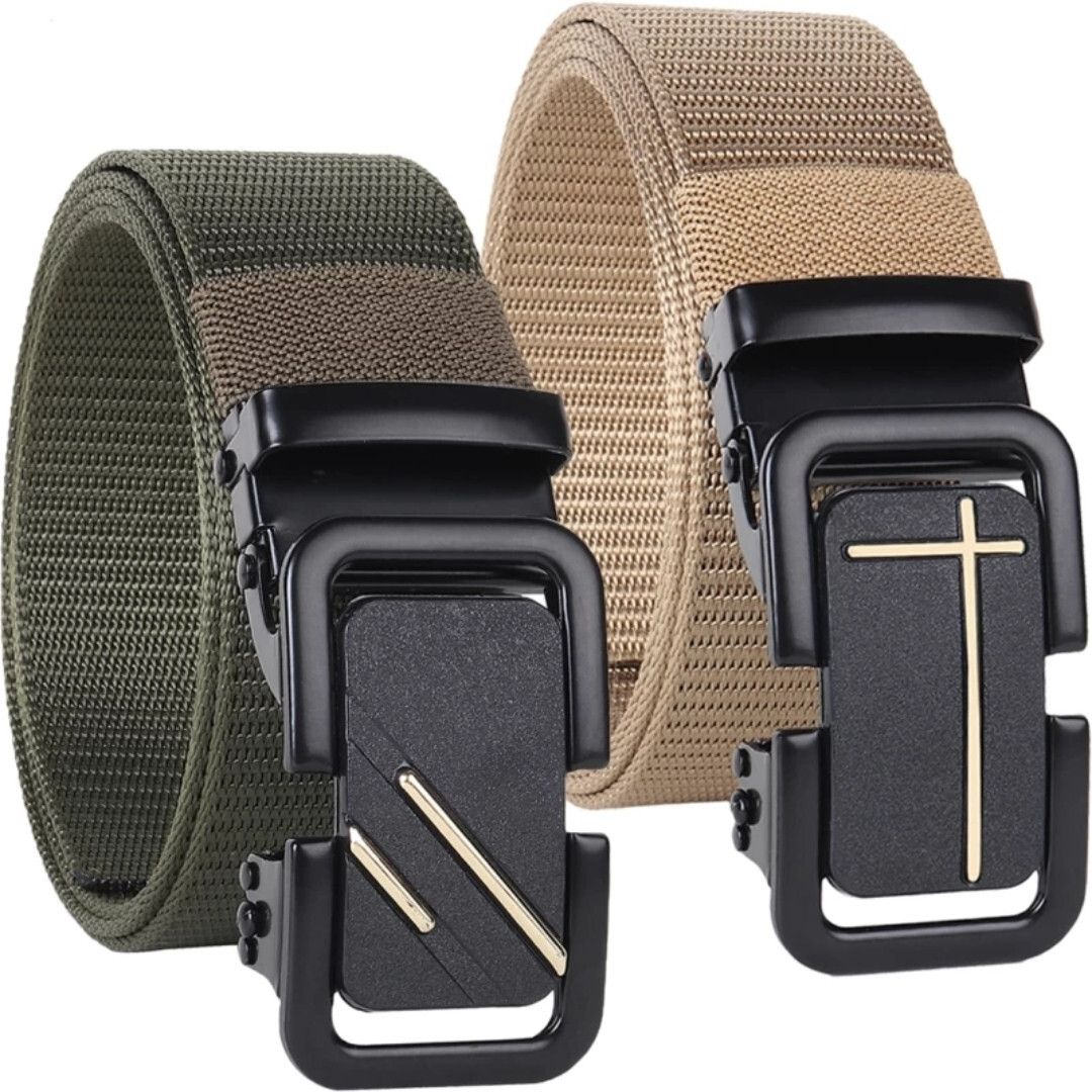 Men Casual Green, Beige Nylon Belt-image-48