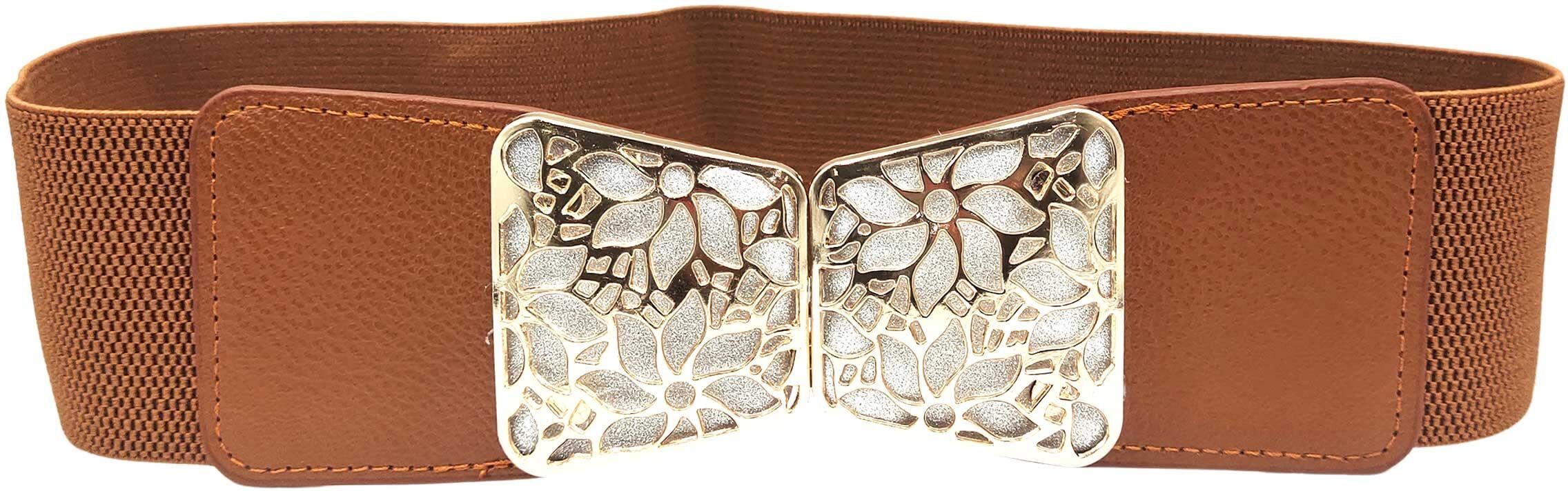 redhorns Women Casual, Evening, Formal, Party Brown Artificial Leather, Fabric Belt-picture-1