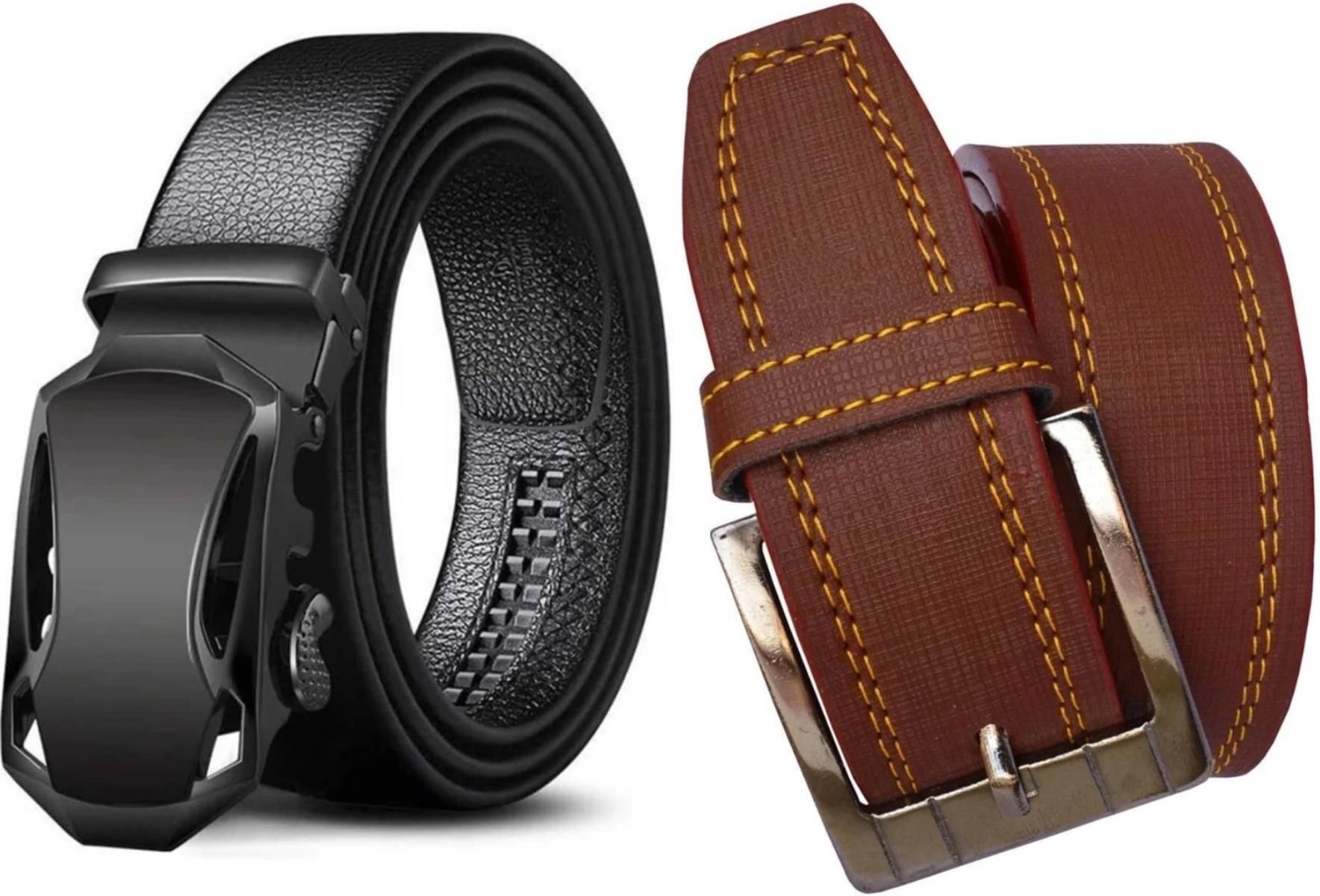indo western Men Casual, Formal Black, Brown Artificial Leather Belt-picture-33