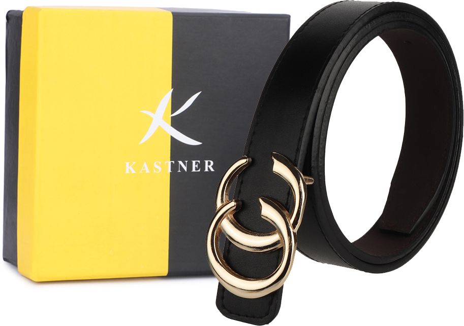 Women Casual, Formal, Evening, Party Black Artificial Leather Belt