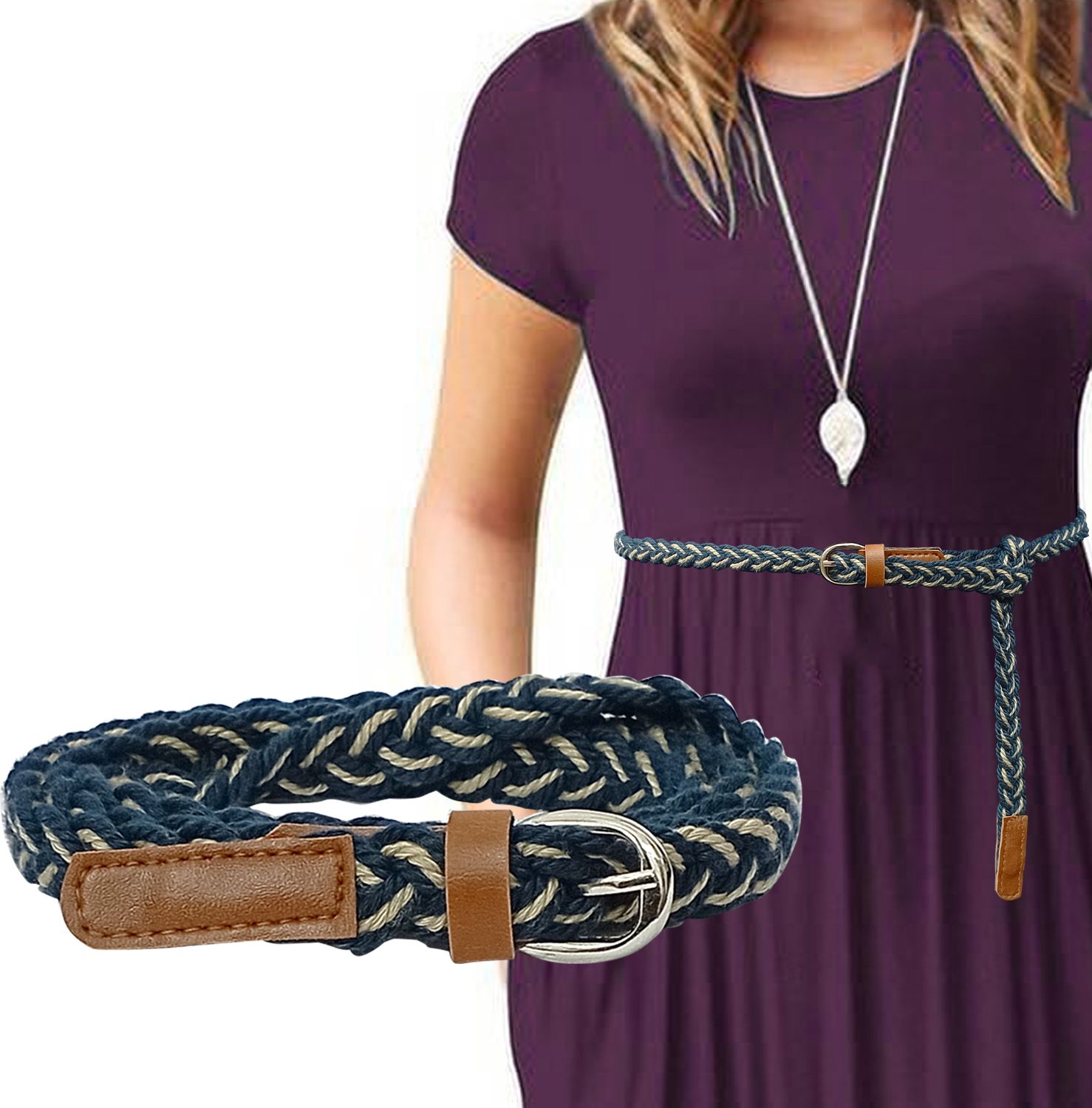 aakriti Women Casual, Formal, Party, Evening Multicolor Fabric Reversible Belt-picture-44