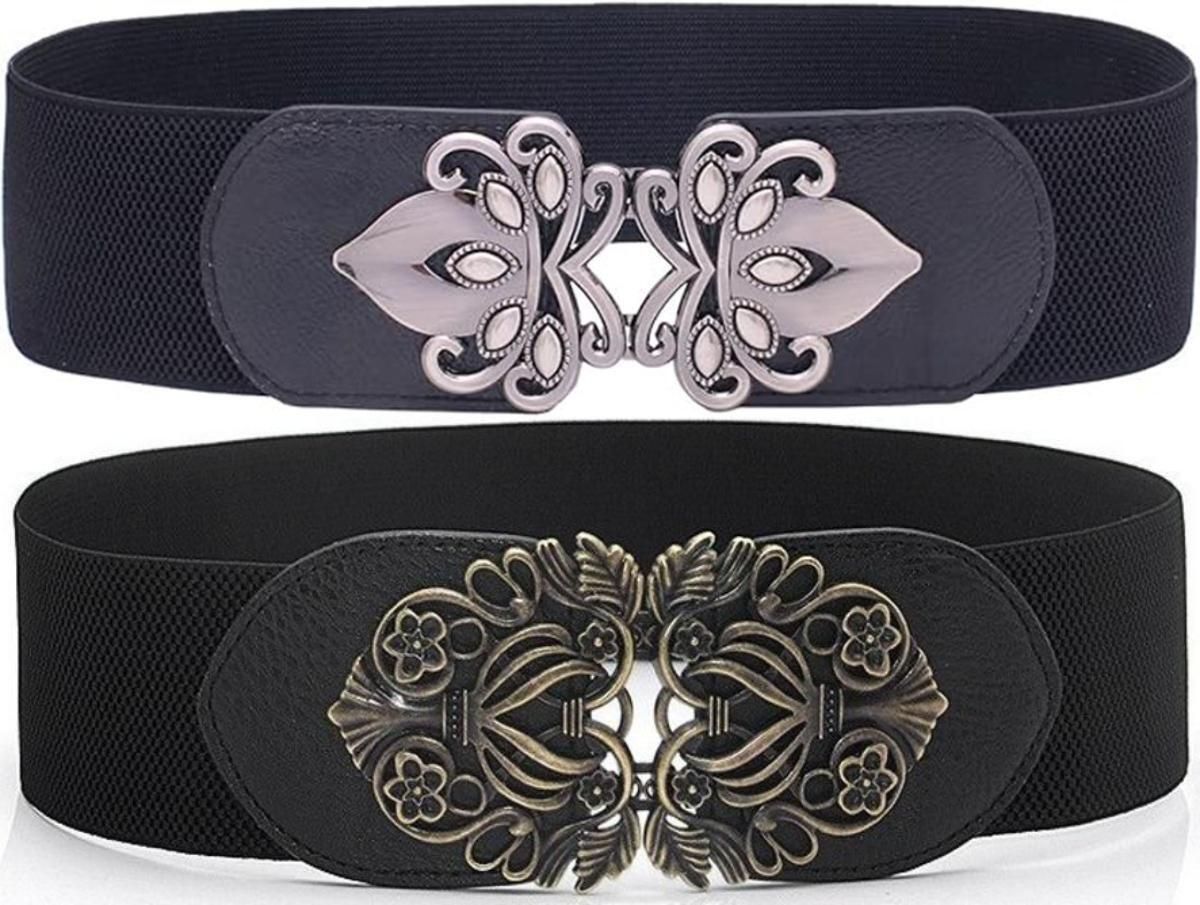 Women Casual, Evening, Party Black, Black Artificial Leather Belt