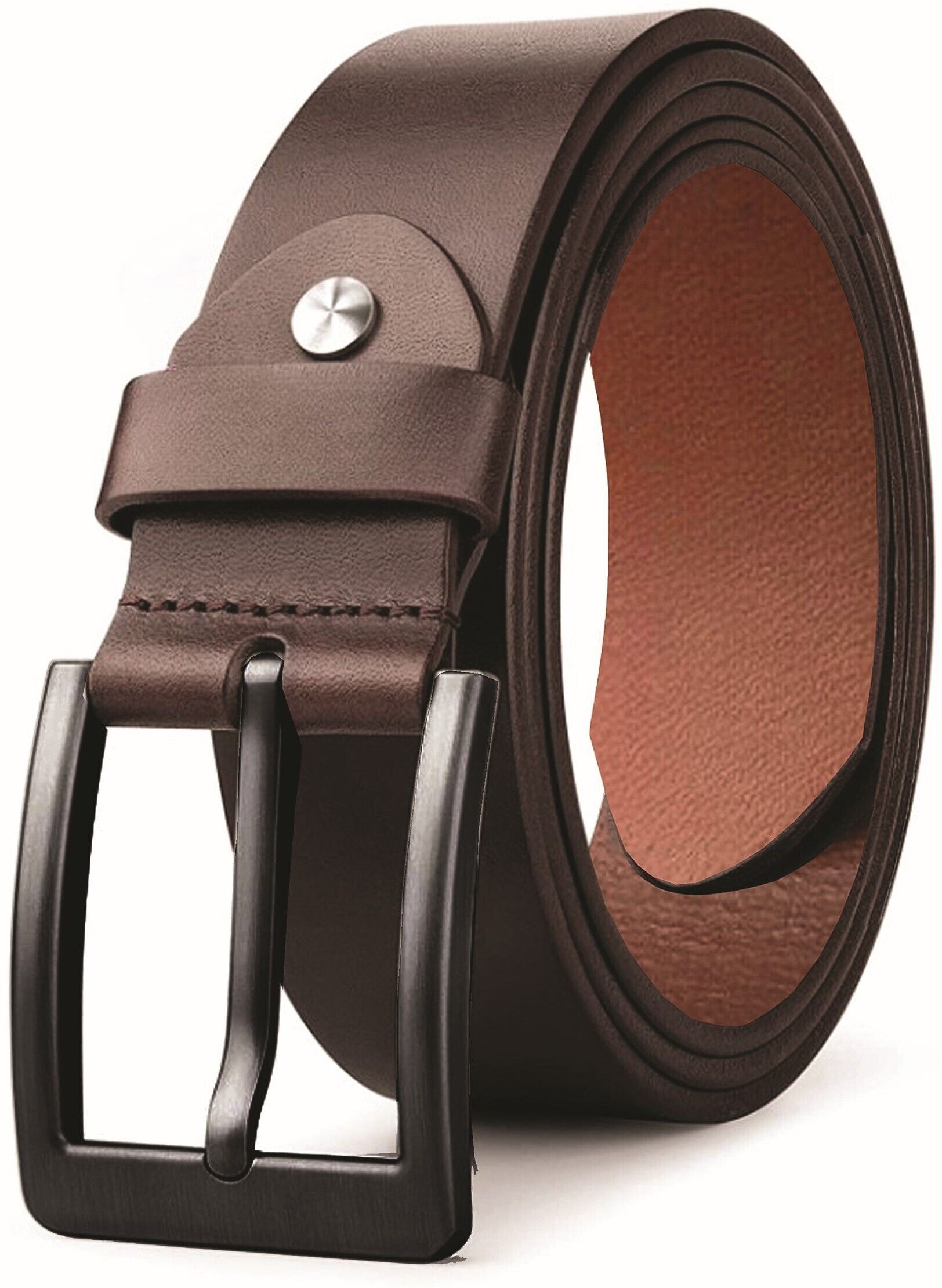 Men Formal, Casual, Party Brown Genuine Leather Belt