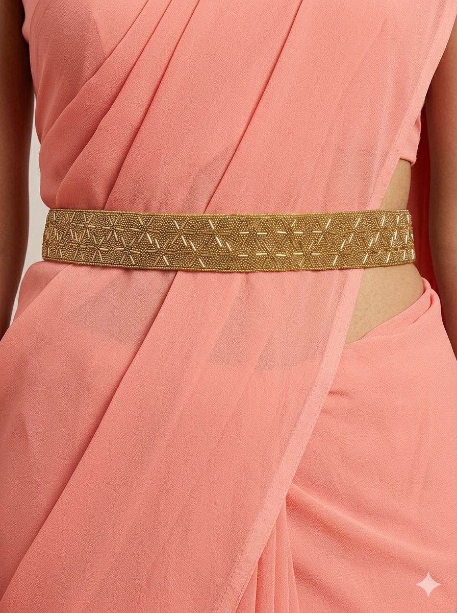 purala Women Evening, Party, Casual Gold Fabric Belt-picture-10