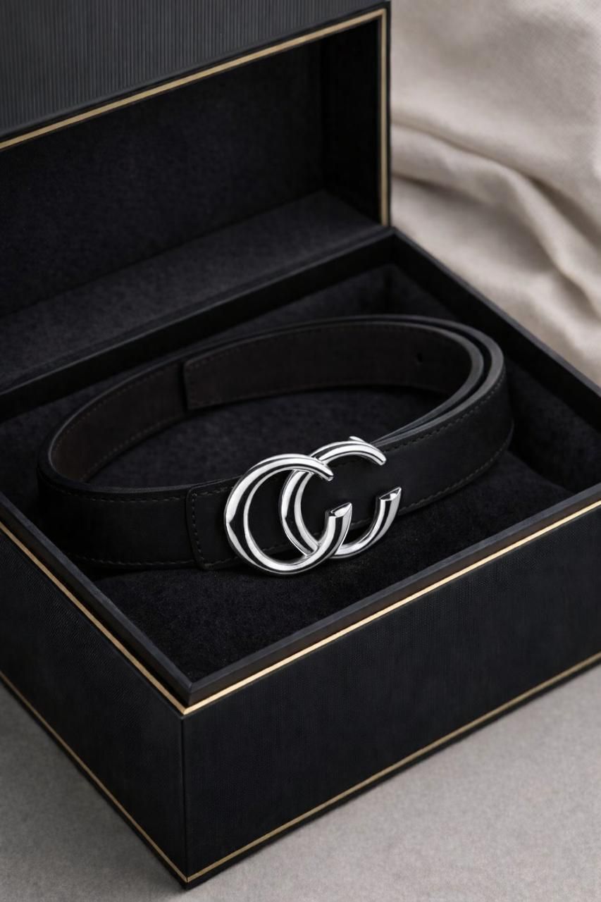 kaezri Women Black Artificial Leather Belt-picture-4