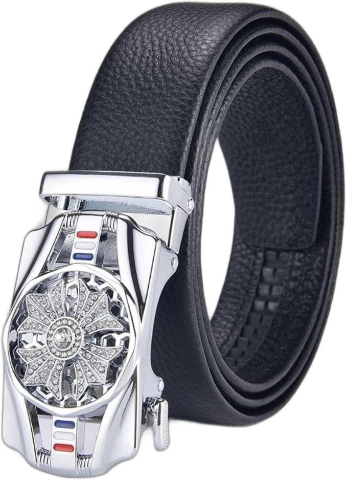 nexbelt Men Party Black Texas Leatherite Belt-picture-19